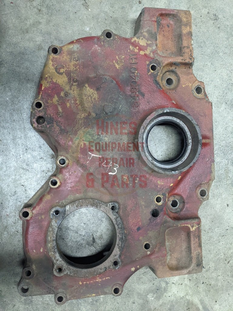 Crankcase Front Cover IH International 349040R1 349040R2 USED - Hines Equipment Repair & Parts