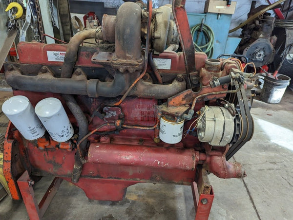 IH International DT 436 Engine Complete USED - Hines Red Tractor Parts