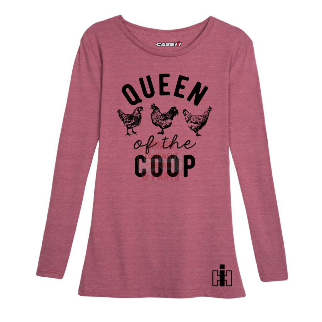 Queen of the Coop Case IH Branded Women's Long Sleeve T-Shirt - Hines Equipment Repair & Parts