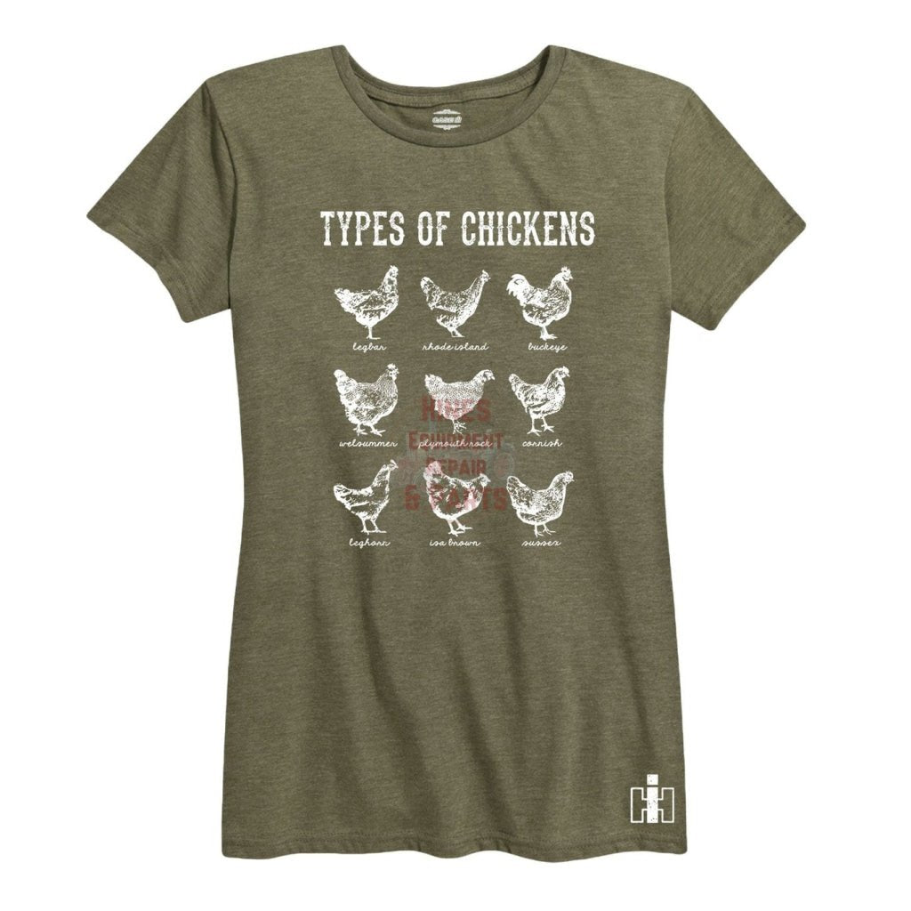 Types of Chicks Case IH Branded Short Sleeve Womens T-Shirt - Hines Equipment Repair & Parts